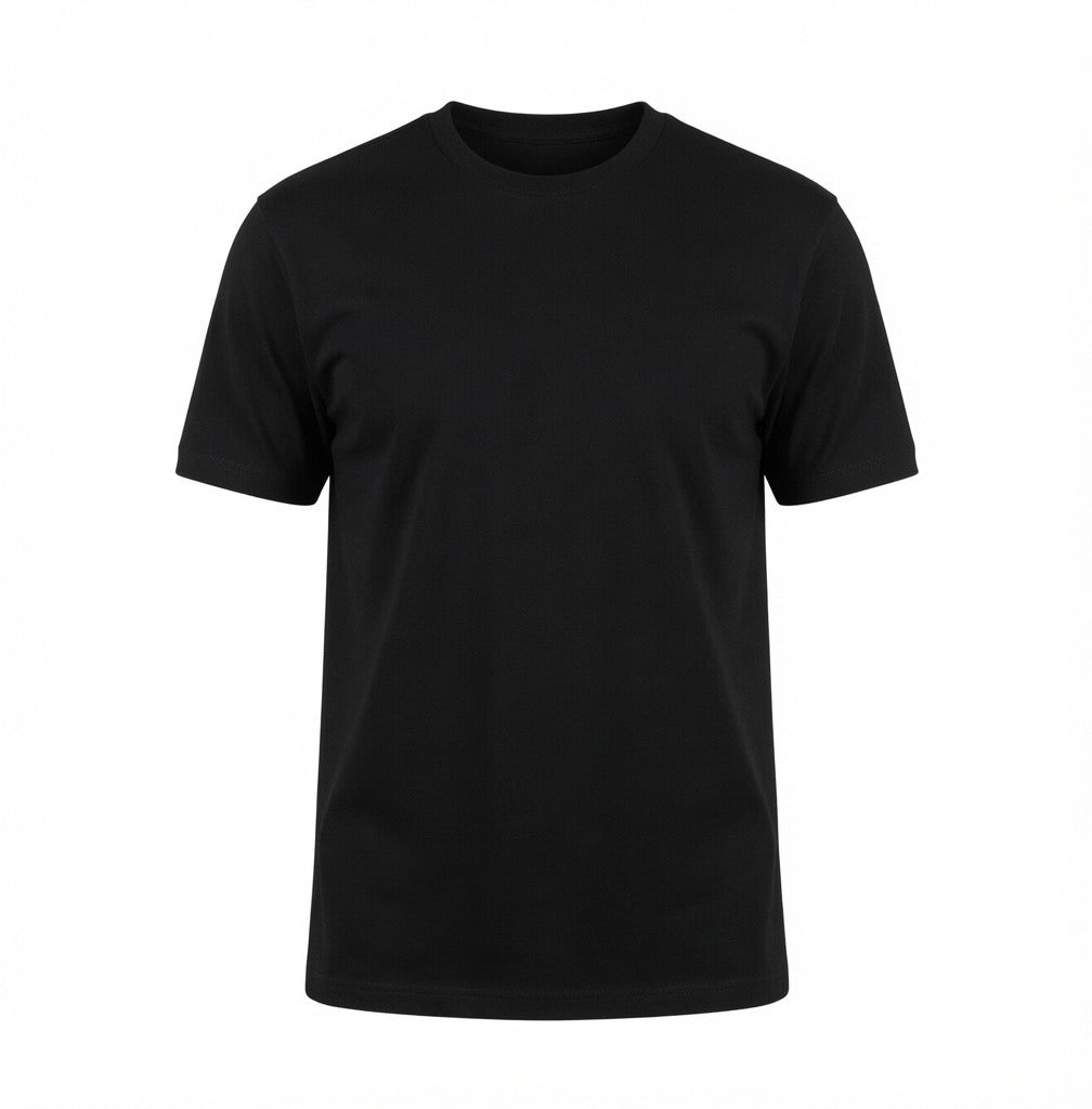 BLACK REGULAR FIT T-SHIRT