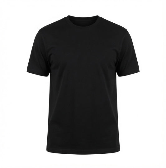 BLACK REGULAR FIT T-SHIRT